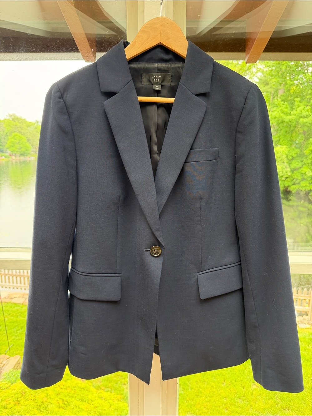 J. Crew Navy Single-Button Women's Blazer